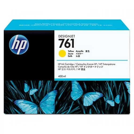 CM992A Tintapatron DesignJet T7100 nyomtatóhoz, HP 761, sárga, 400 ml