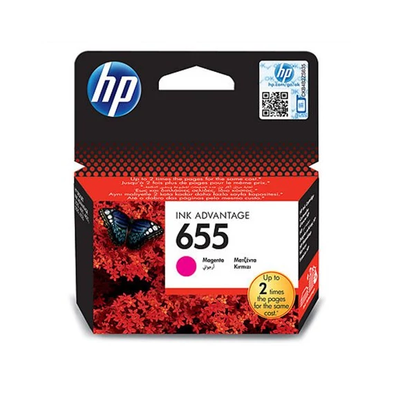 CZ111E Tintapatron Deskjet Ink Advantage 3520 sor nyomtatókhoz, HP 655, magenta, 600 oldal