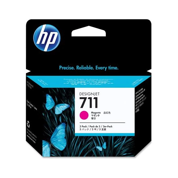 CZ135A Tintapatron DesignJet T120, T520, nyomtatókhoz, HP 711, magenta, 29ml