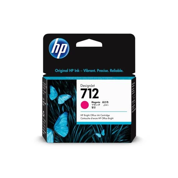 3ED68A Tintapatron DesignJet T650, T250, Studio nyomtatókhoz, HP 712, magenta, 29 ml