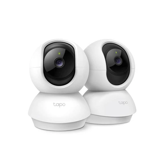 Biztonsági kamera, Wi-Fi vezeték nélküli, beltéri, éjjellátó, TP-LINK "Tapo C200", duopack