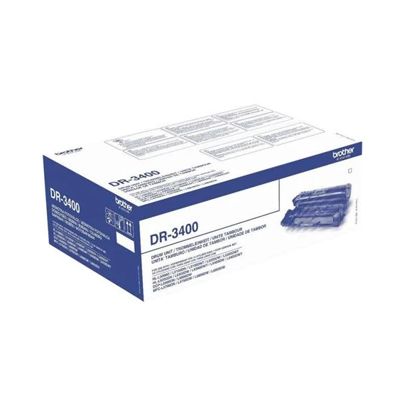 DR3400 Dobegység HL-L5000D, HL-L5100DN, HL-L5200DW, HL-L6300DW nyomtatókhoz, BROTHER, fekete, 30k