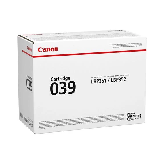CRG-039 Lézertoner i-SENSYS LBP351x, LBP352x nyomtatókhoz, CANON, fekete, 11k