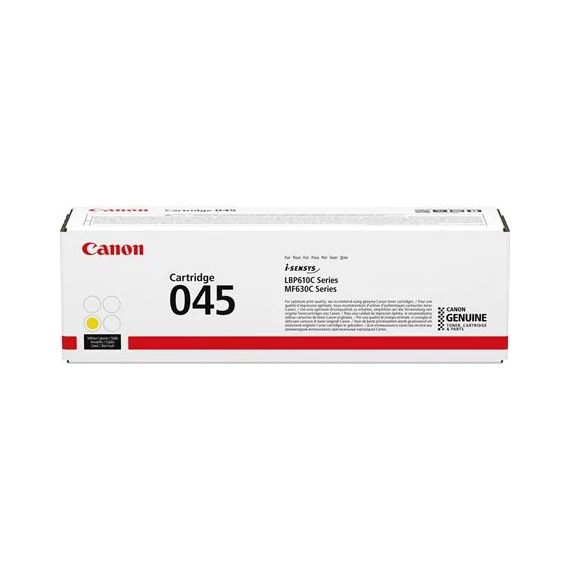 CRG-045 Lézertoner i-SENSYS LBP613Cdw, LBP611Cn MF635Cx, MF633Cdw, MF631Cn nyomtatókhoz, CANON, sárga, 1,3k