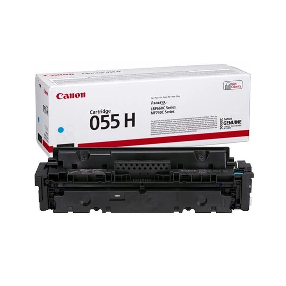 CRG-055H Lézertoner i-Sensys LPB663, 664, MF742, 744, 746 nyomtatókhoz, CANON, cián, 5,9k