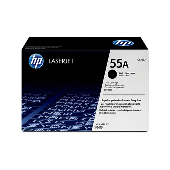 CE255A Lézertoner LaserJet P3015 nyomtatóhoz, HP 55A, fekete, 6k