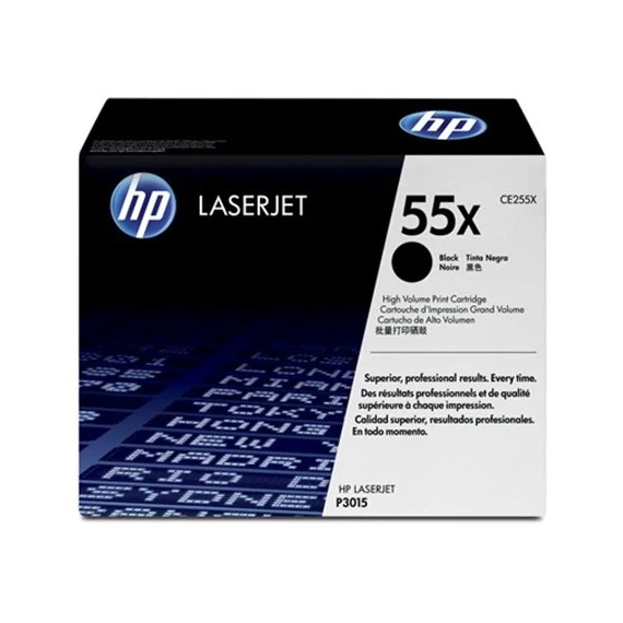 CE255X Lézertoner LaserJet P3015 nyomtatóhoz, HP 55X, fekete, 12,5k CE255X Lézertoner LaserJet P3015 nyomtatóhoz, HP 55X, fekete, 12,5k