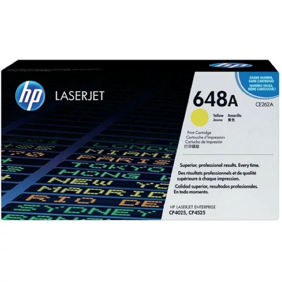 CE262A Lézertoner ColorLaserJet CP4525 nyomtatóhoz, HP 648A, sárga, 11k