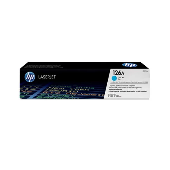 CE311A Lézertoner ColorLaserJet Pro CP1025 nyomtatóhoz, HP 126A, cián, 1k