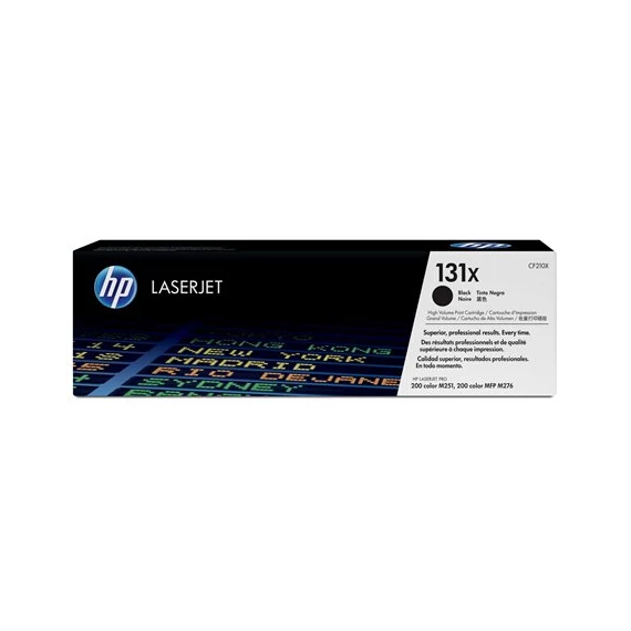 CF210X Lézertoner LaserJet Pro 200 M276N nyomtatóhoz, HP 131X, fekete, 2,4k