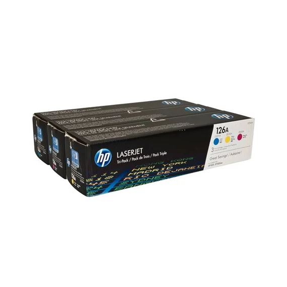 CF341A Lézertoner multipack ColorLaserJet Pro CP1025 nyomtatóhoz, HP 126A, c+m+y, 3*1k