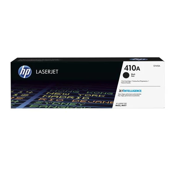 CF410A Lézertoner ColorLaserJet Pro M452, M477 nyomtatókhoz, HP 410A, fekete, 2,3k CF410A Lézertoner ColorLaserJet Pro M452, M477 nyomtatókhoz, HP 410A, fekete, 2,3k