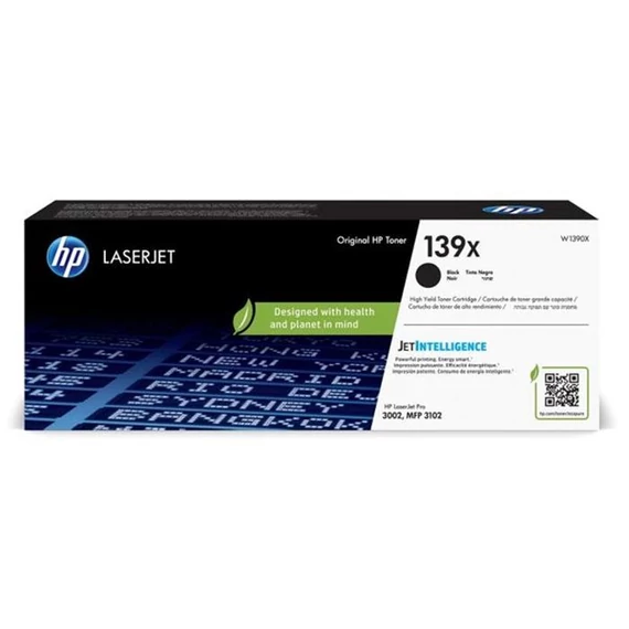 W1390X Lézertoner HP Laser Jet Pro MFP 3102 nyomtatókhoz, HP 139X, fekete, 4000 oldal