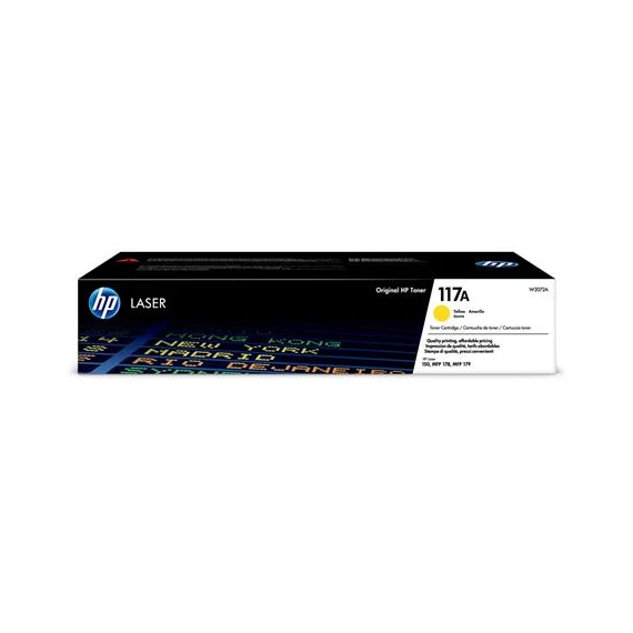 W2072A Lézertoner Color Laser 150, MFP178, MFP179 nyomtatókhoz, HP 117A, sárga, 0,7k