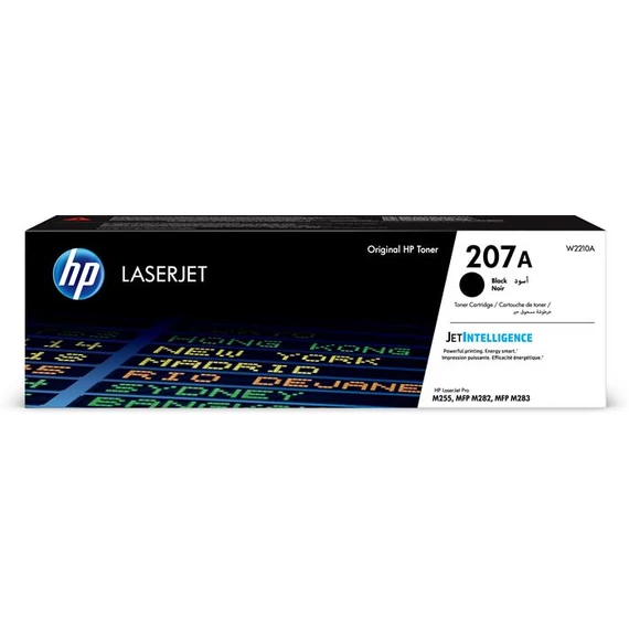 W2210A Lézertoner Color LaserJet Pro M182N, M183FW nyomtatókhoz, HP 207A, fekete, 1,35k