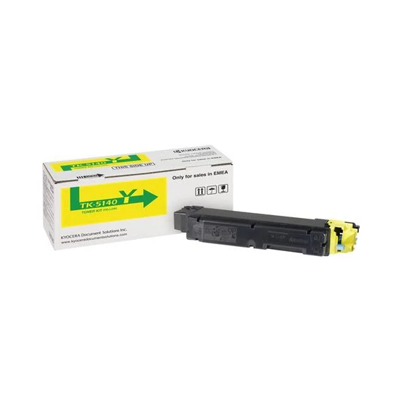 TK5140Y Lézertoner P6130cdn, M6030cdn, M6530cdn nyomtatókhoz, KYOCERA, sárga, 5k