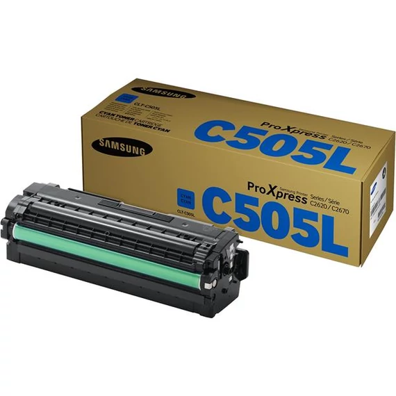 CLT-C505L Lézertoner SL-C2620DW, SL-C2670FW nyomtatókhoz, SAMSUNG, cián, 3,5k