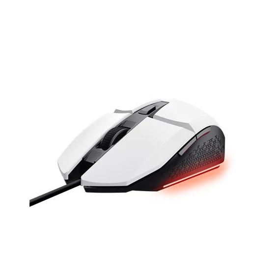 Egér, vezetékes, optikai, gaming, LED, TRUST "GXT109W Felox", fehér