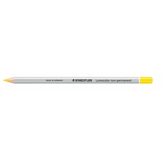 Jelölőceruza, hatszögletű, mindenre író, lemosható (omnichrom), STAEDTLER "Lumocolor 108", sárga
