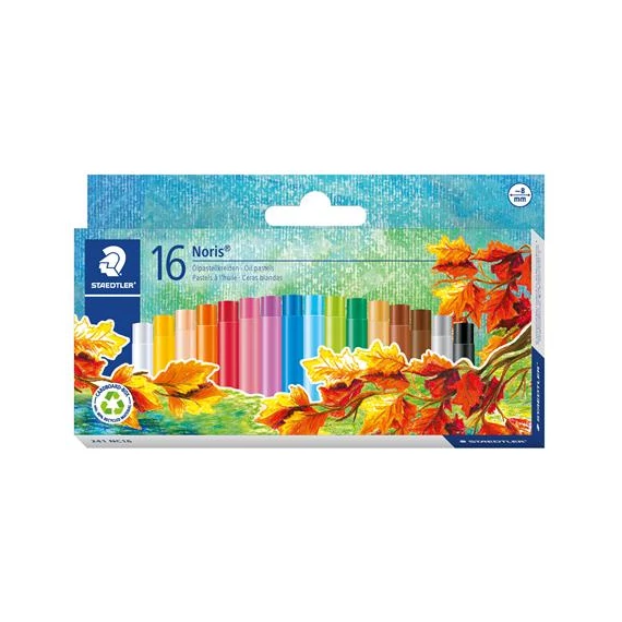 Olajpasztell kréta, STAEDTLER "Noris 241", 16 különböző szín