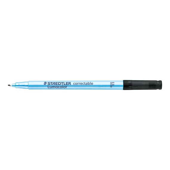 Alkoholmentes marker, OHP, 0,6 mm, STAEDTLER "Lumocolor® 305 F", fekete Alkoholmentes marker, OHP, 0,6 mm, STAEDTLER "Lumocolor® 305 F", fekete