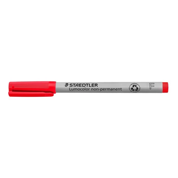 Alkoholmentes marker, OHP, 0,6 mm, STAEDTLER "Lumocolor® 316 F", piros