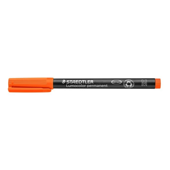 Alkoholos marker, OHP, 1 mm, STAEDTLER "Lumocolor® 317 M", narancssárga