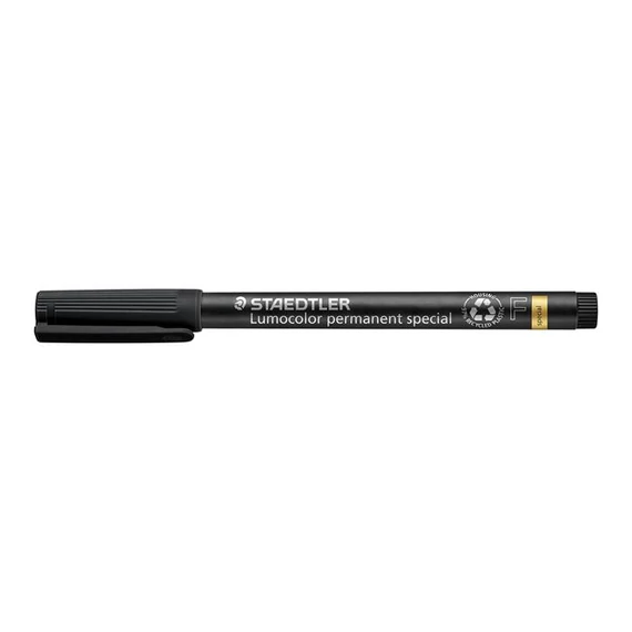 Alkoholos marker, 0,6 mm, STAEDTLER "Lumocolor® special 319 F", fekete Alkoholos marker, 0,6 mm, STAEDTLER "Lumocolor® special 319 F", fekete