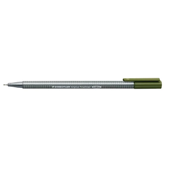 Tűfilc, 0,3 mm, STAEDTLER "Triplus 334", olivazöld Tűfilc, 0,3 mm, STAEDTLER "Triplus 334", olivazöld