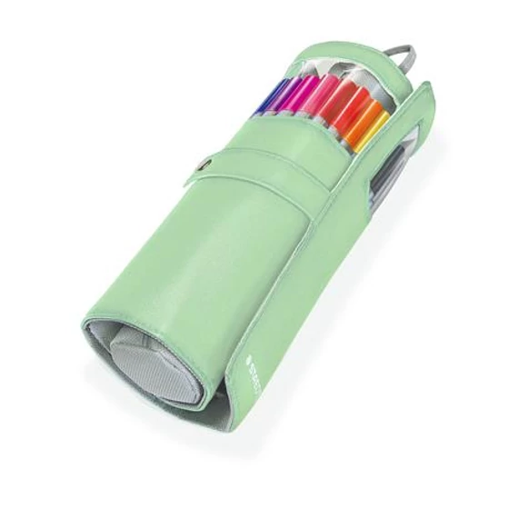 Tűfilc készlet feltekerhető tolltartóban vegyes színekben, 0,3 mm, STAEDTLER "Triplus® 334", 20 különböző szín