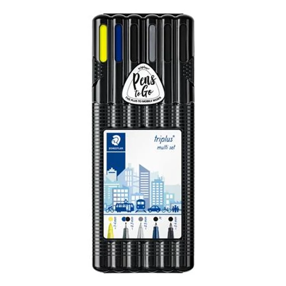 Vegyes írószer készlet, 6 darabos, STAEDTLER "Triplus® multi set 34"