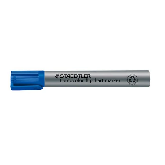 Flipchart marker, 2 mm, kúpos, STAEDTLER "Lumocolor 356", kék