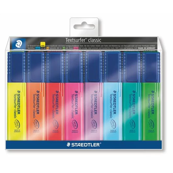 Szövegkiemelő készlet, 1-5 mm, STAEDTLER "Textsurfer Classic 364", 8 különböző szín