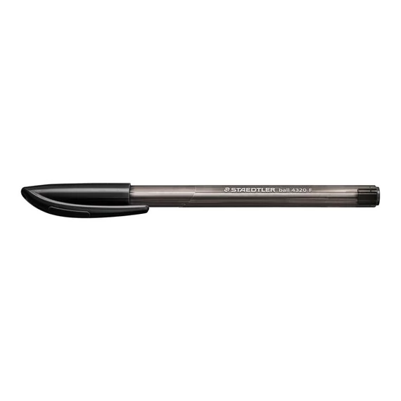 Golyóstoll, 0,3 mm, kupakos, STAEDTLER "Ball 432", fekete