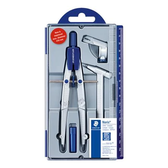 Körző készlet, precíziós, 4 darabos, STAEDTLER "Noris 550 02"