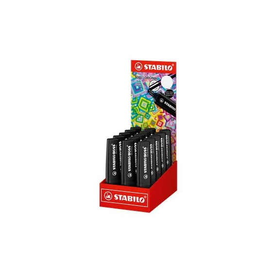 Szövegkiemelő display, marker, 2-5 mm, STABILO "BOSS original NatureColors", fekete