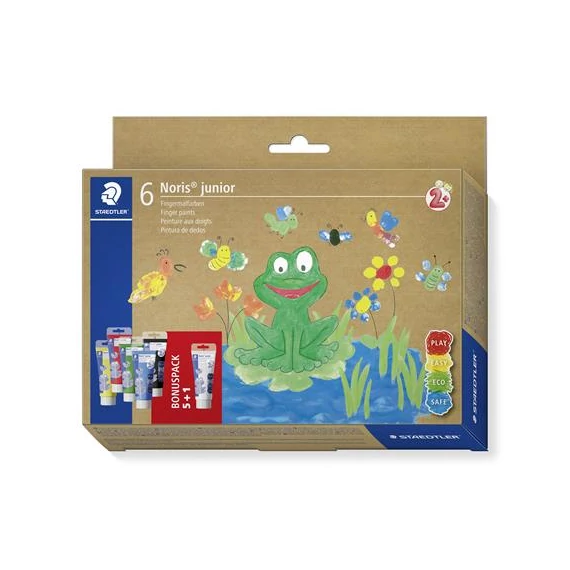 Ujjfesték, STAEDTLER "Noris Junior 881", 6 különböző szín