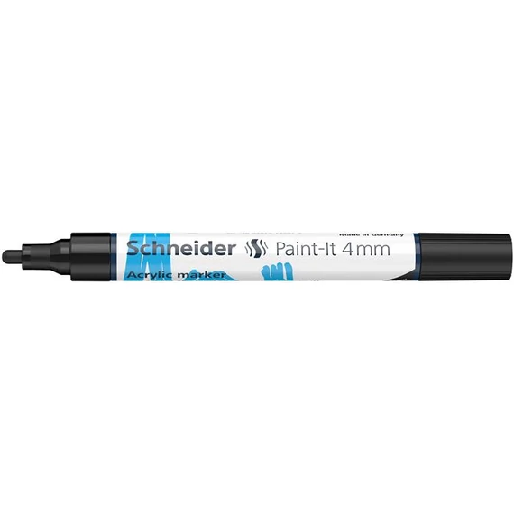 Dekormarker, akril, 4 mm, SCHNEIDER "Paint-It 320", fekete
