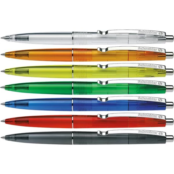 Golyóstoll, 0,5 mm, nyomógombos, vegyes színű test, SCHNEIDER "K20 Icy", kék, 20 db/csomag