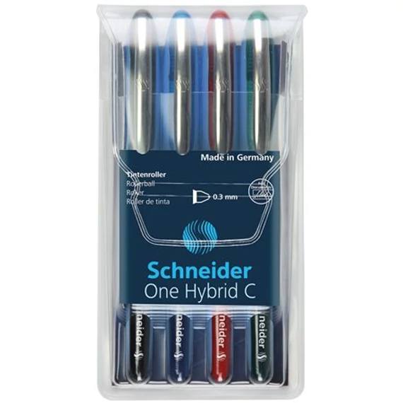 Rollertoll készlet, 0,3 mm, SCHNEIDER "One Hybrid C", 4 szín Rollertoll készlet, 0,3 mm, SCHNEIDER "One Hybrid C", 4 szín