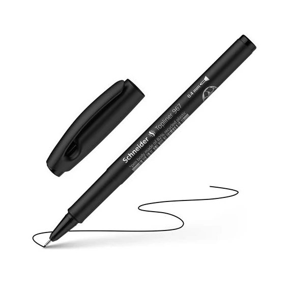 Tűfilc, 0,4 mm, SCHNEIDER "Topliner 967", fekete Tűfilc, 0,4 mm, SCHNEIDER "Topliner 967", fekete