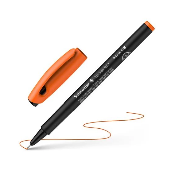 Tűfilc, 0,4 mm, SCHNEIDER "Topliner 967", narancssárga