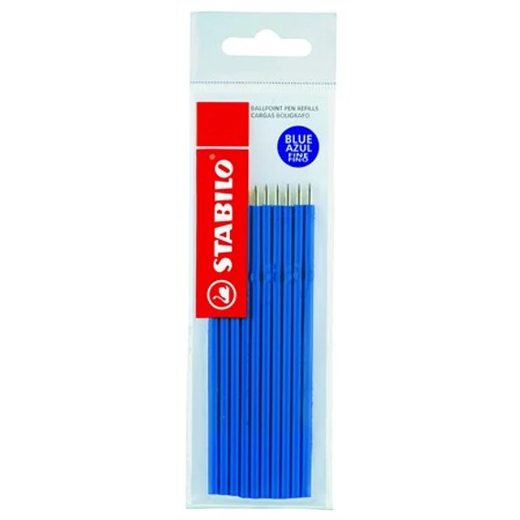 Golyóstollbetét, 0,38 mm, STABILO "Liner 308", kék, 10 db/csomag