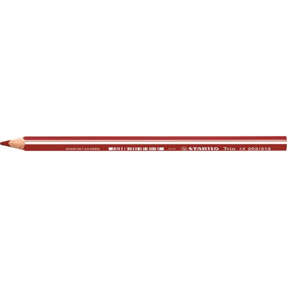 Színes ceruza, háromszögletű, vastag, STABILO "Trio thick", meggyvörös Színes ceruza, háromszögletű, vastag, STABILO "Trio thick", meggyvörös