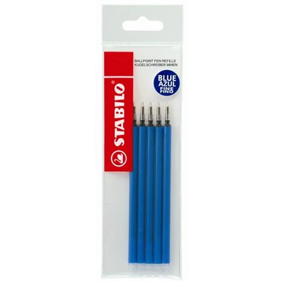 Golyóstollbetét, 0,38 mm, STABILO "Marathon", kék, 5 db/csomag