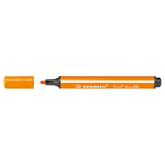 Filctoll, 1,5-2 mm, rugós hegy, STABILO "Trio Scribbi", narancssárga