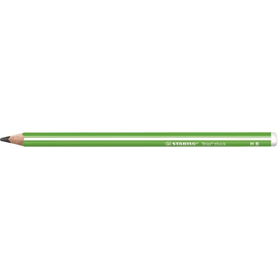 Grafitceruza, HB, háromszögletű, vastag, STABILO "Trio thick", zöld
