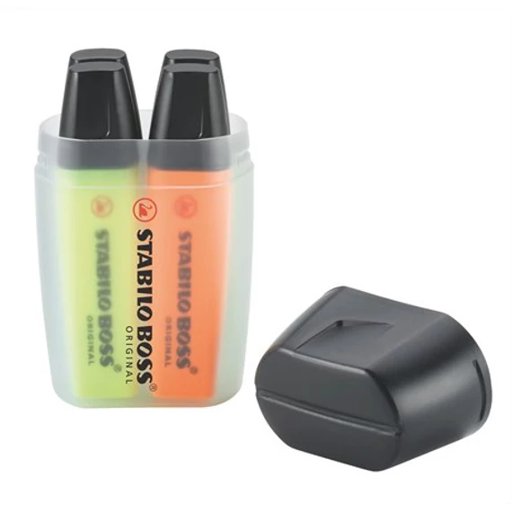 Szövegkiemelő készlet, 2-5 mm, STABILO "Boss Big Box", 4 különböző szín Szövegkiemelő készlet, 2-5 mm, STABILO "Boss Big Box", 4 különböző szín