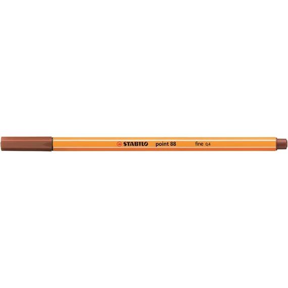 Tűfilc, 0,4 mm, STABILO "Point 88", vörösesbarna