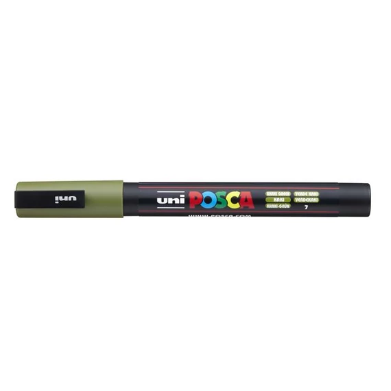 Dekormarker, 0,9-1,3 mm, UNI "Posca PC-3M", khaki